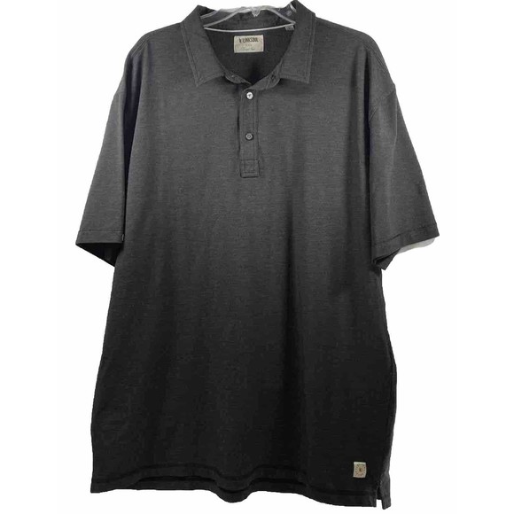 LinkSoul Men’s Anza Drytech Short Sleeve Knit Golf Polo Black Heather Sz XXL - Picture 2 of 10